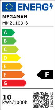 Energie-Label Megaman LED-Lampe (E27, 7.20 W, 810 lm, 5 x, F)