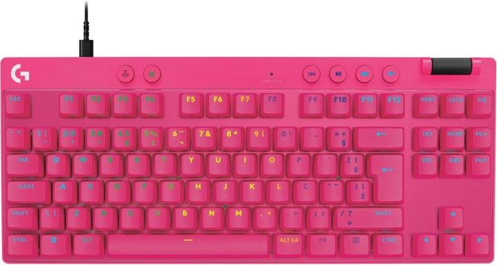 Logitech PRO X TKL RAPID - MAGENTA - CH - EMEA28i-935 (CH, Kabelgebunden)