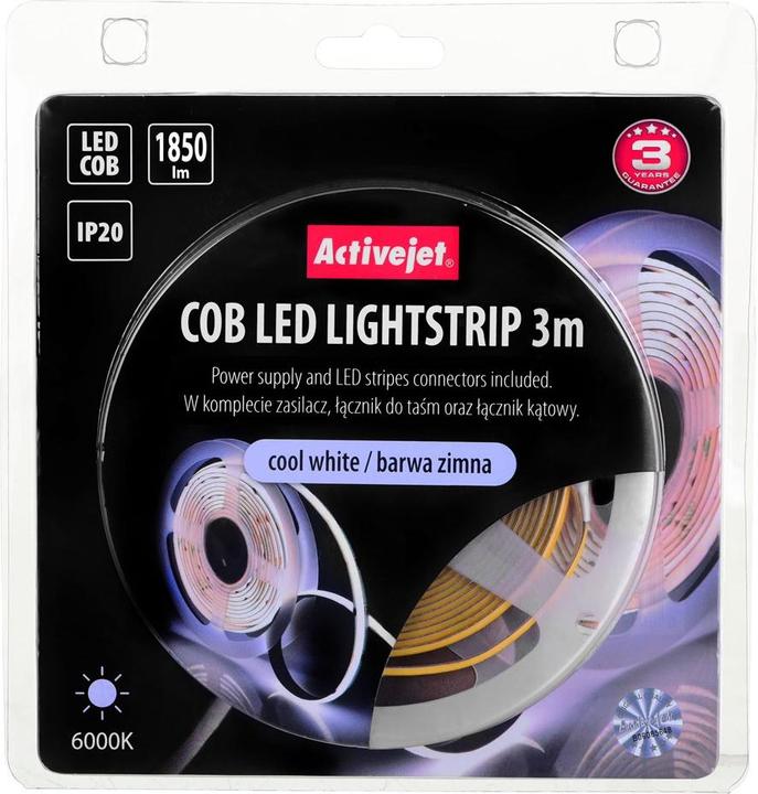 Actual product image Activejet AJE-COB zim universal strip light indoor (Cold White, 300 cm, Indoor)