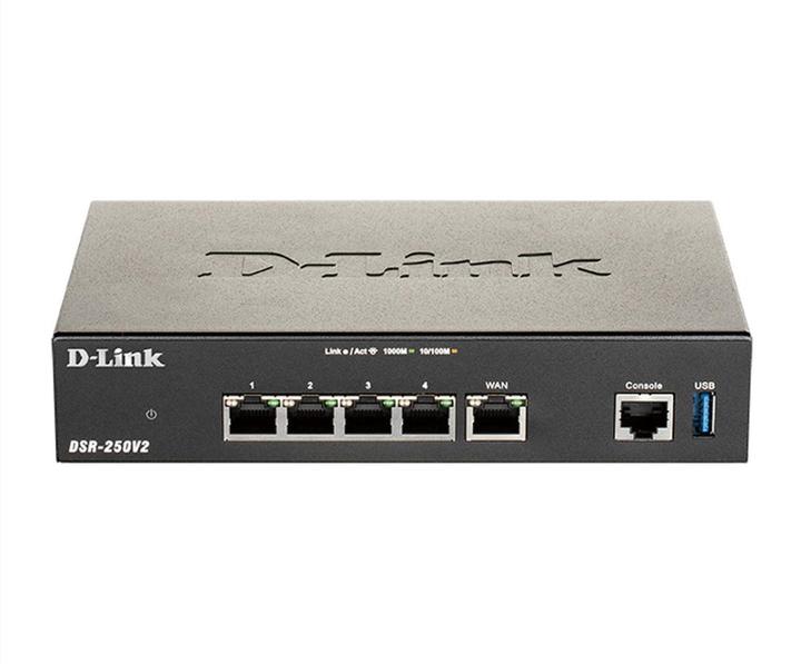 Actual product image D-Link Double-WAN Unified Services VPN Router 1 Gigabit WAN Port 3 Gigabit LAN Ports 1 Configurable