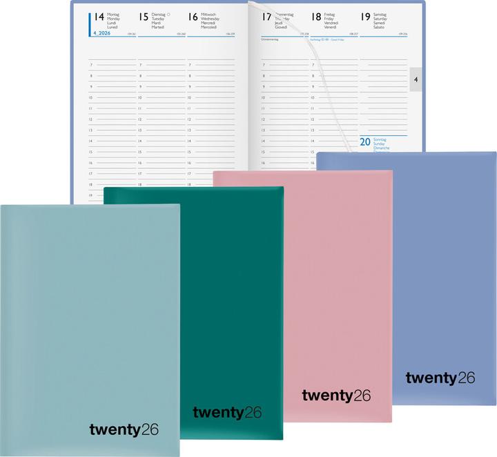 Image du produit Biella Agenda d'affaires (14,5 x 20,5 cm, Allemand, Anglais, Français, Italien)
