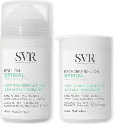 SVR Spirial Deodorant Anti-Perspirant 48H Roll-On 50ml with Refill Roll-On 50ml (Roll-on, 50 ml)
