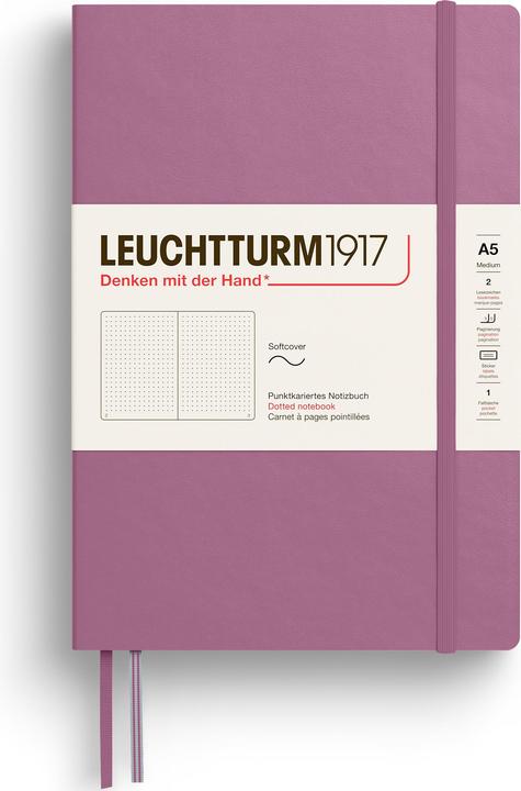 Produktbild Leuchtturm1917 Leuchtturm Med.Soft Dot D.Rose (145 x 210 mm, Gepunktet)