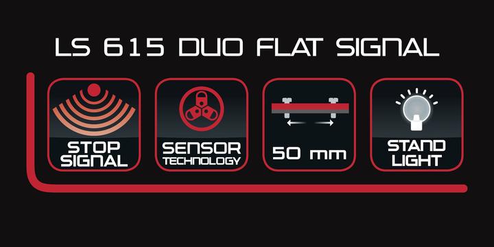 Actual product image Trelock LS 615 Duo Flat Signal Dynamo taillight