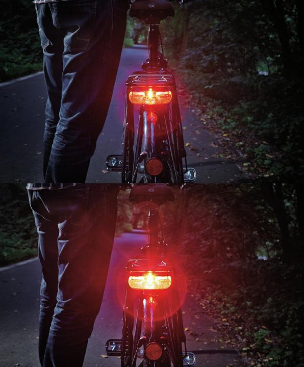 Actual product image Trelock LS 615 Duo Flat Signal Dynamo taillight