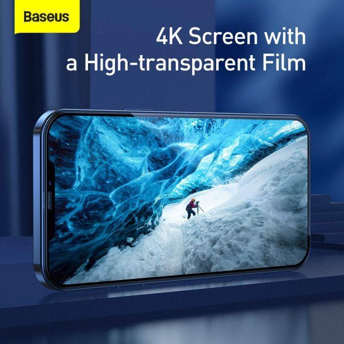 Image du produit Baseus 0.25mm Full-screen et Full-glass Tempered Glass Film For iP 5.4inch 2020(2pcs/pack) Black (2 pièce(s), Apple iPhone 12 mini)
