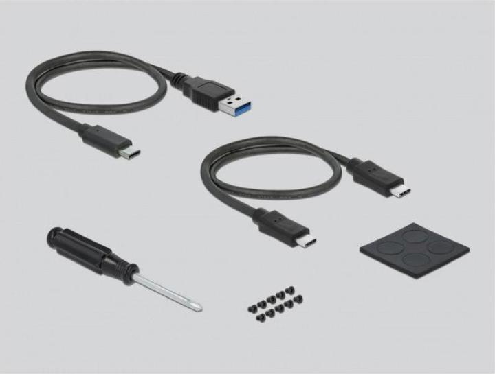 Image du produit Delock Boîtier externe pour disque dur / disque SSD SATA 2,5" avec port USB Type-C et Type-A (2.5")