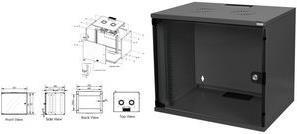 Actual product image Digitus Wall Mounting Cabinet, SOHO, unmounted - 540x400 mm (WxD) (10.87 RU, 19 inch rack)