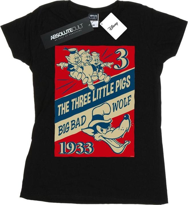 Disney Three Little Pigs And The Big Bad Wolf TShirt (XL)