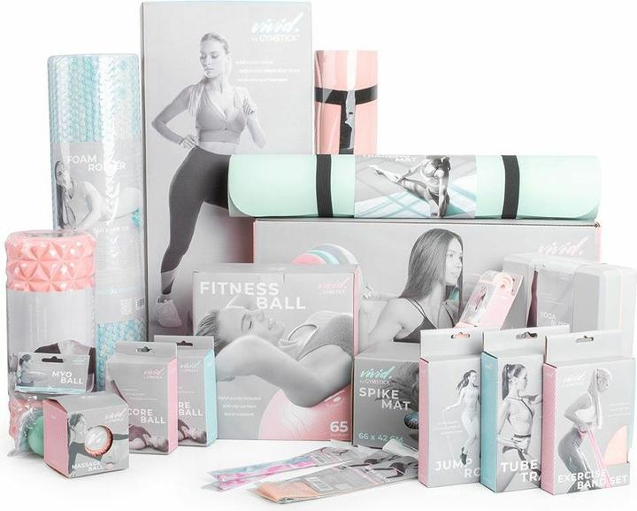 Produktbild Sko Yoga mat GYMSTICK Vivid line 61330PI 170x60x0.4 cm Pink / Gray (4 mm)