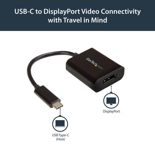 Produktbild StarTech Displayport Adapter USB-C (DP, 18 cm)