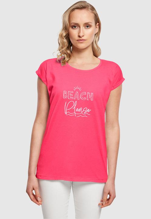 Actual product image Merchcode Ladies Beach Please Extended Shoulder Tee - 112615 (S)