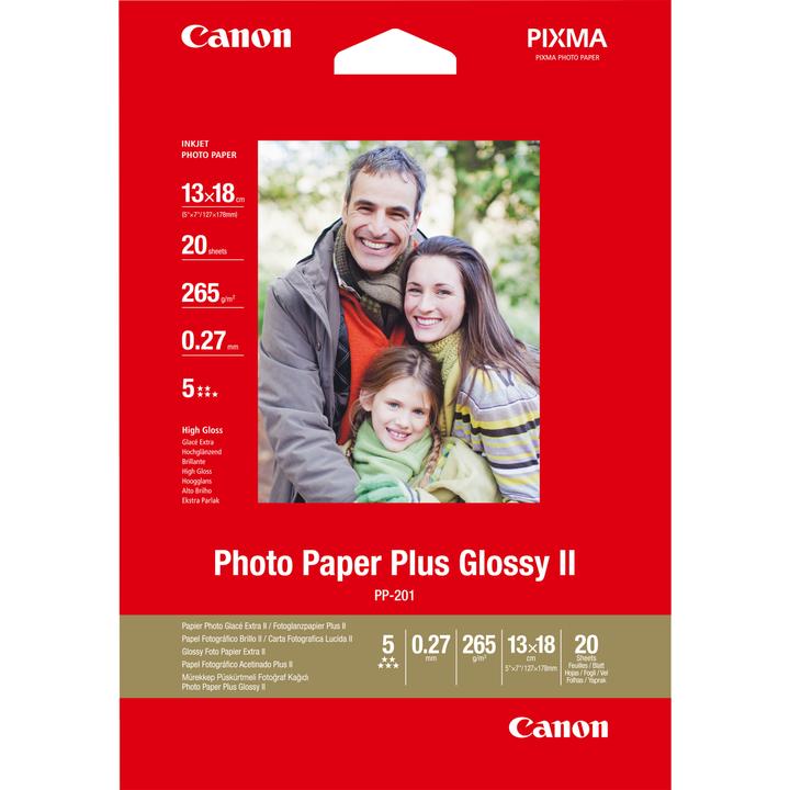Actual product image Canon PP-201 Plus Glossy II (260 g/m², 13 x 18 cm, 20 x)
