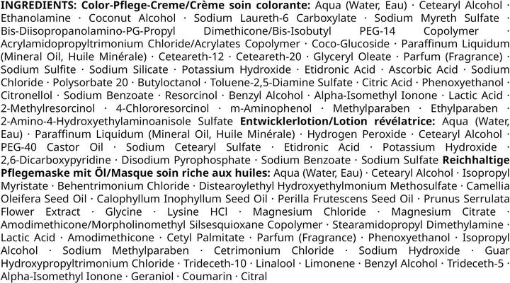 Valori nutrizionali e ingredienti Syoss Oleo Intenso (6-54 Biondo scuro freddo)