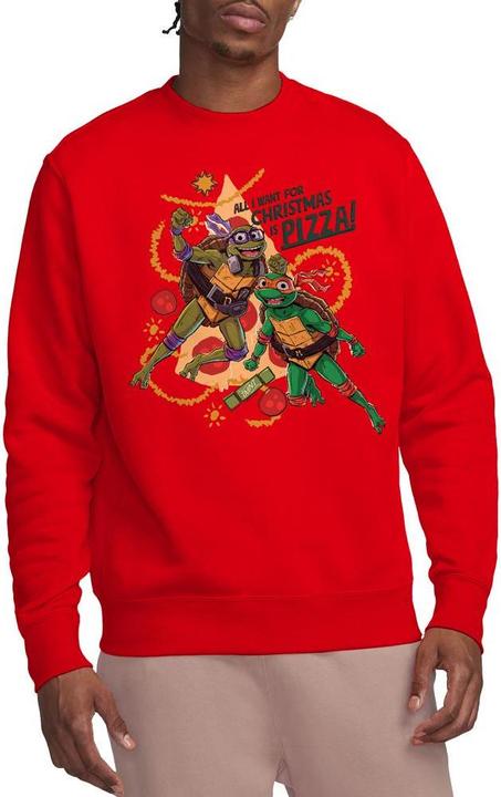 Immagine prodotto Teenage Mutant NT Felpa Natale Michelangelo e Donatello Pizza Adulto Unisex (L)