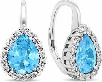 Brilio Silver - Timeless silver earrings with zircons EA425WB
