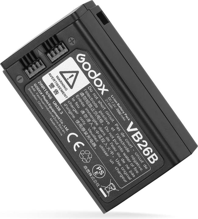 Actual product image Godox VB-26, Li-Ion battery to V1 (Flash unit battery)