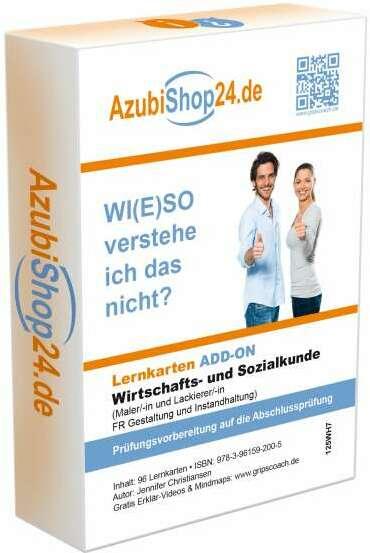 Produktbild Lernkarten Wirtschafts- und Sozialkunde Maler/-in und Lackierer/-in FR Gestaltung und Instandha (Deutsch, Jennifer Christiansen, 2024)
