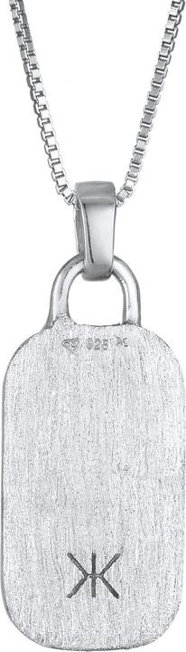 Immagine prodotto Kuzzoi Marchio Collana Piastra Militare Martellata Argento 925 (Argento 925, 55 cm)