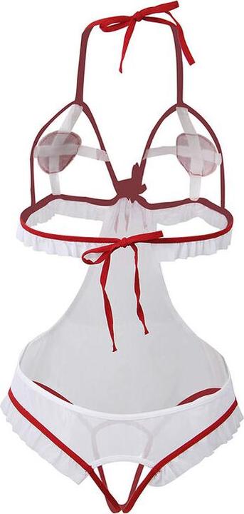 Produktbild Subblime Sexy Krankenschwesterkostüm Mit Schrittfreiem Rmel L/Xl (L, XL)