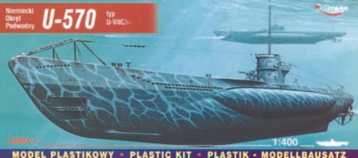 Actual product image Mirage Hobby German U-boat U 570 Type VII C Turret I