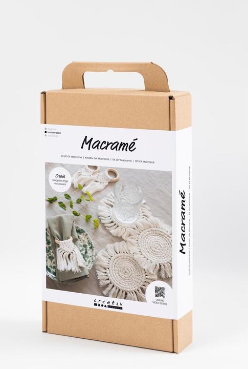 Creativ Company DIY Kit - Craft Kit Macramé - Table Decorations (977624)