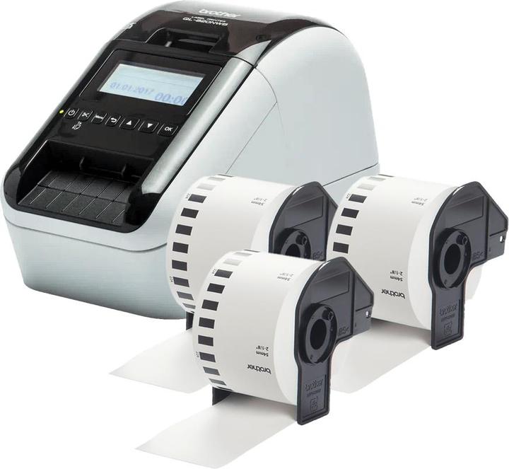 Actual product image Brother QL-820NWBcVM incl. 3 label rolls (300 dpi)