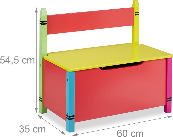 Actual product image Relaxdays Bench for children