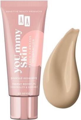 Actual product image Oceanic AA Yoummy Skin Peach Flawless Foundation podkład mineralny dodający blasku 03 Beige 30ml (03 Beige)