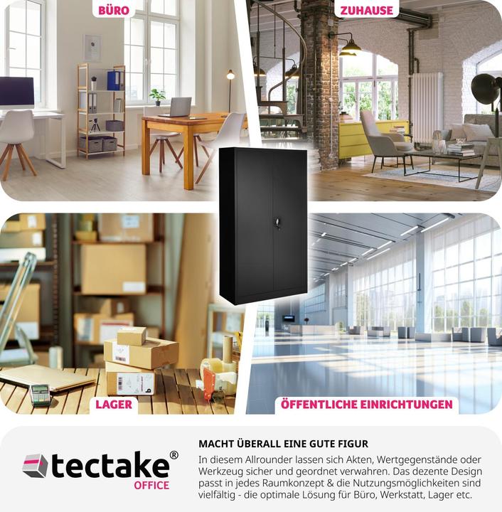 Actual product image tectake Filing cabinet (90 x 40 x 180 cm)