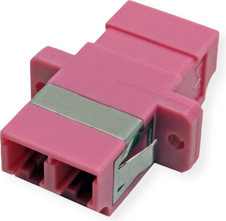 Produktbild EFB Elektronik GmbH Kunststoff Kupplung LC Duplex MM erika-violett, Keramikhülse, LC Duplex Kupplungen im farbigen (S/UTP, CAT8.1, 0.12 m)