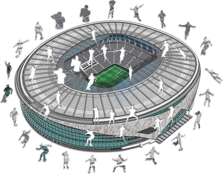 Actual product image Iconic Tottenham Hotspur FC - Stadium - Wooden Puzzle Size S (150 pieces) (150 pieces)