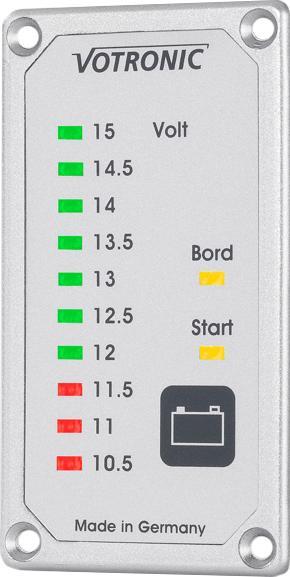 Produktbild Votronic 1245 Duo Akku Tester für Wandmontage