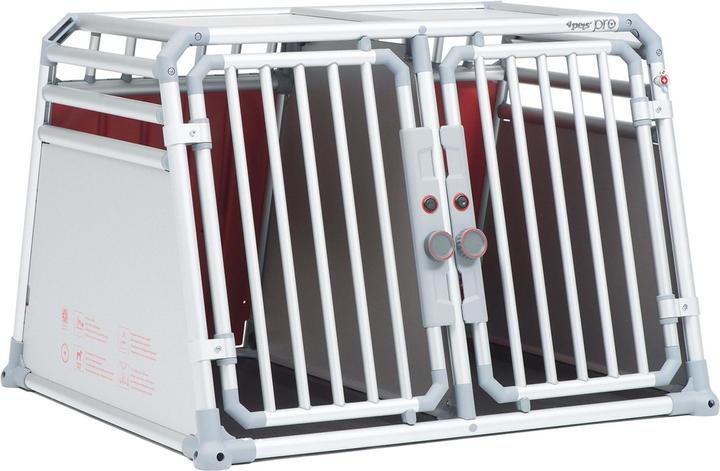 Produktbild 4pets Autobox Pro 22, M, Doppelbox Alu (Hund)