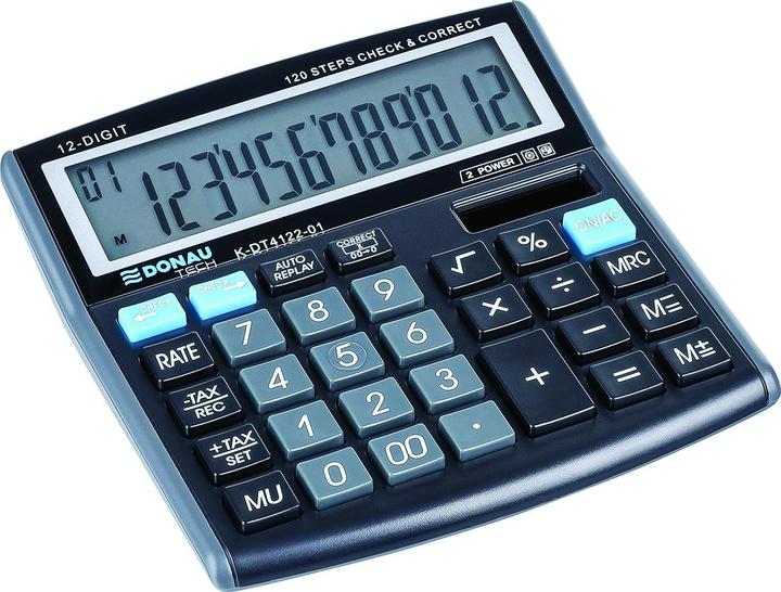 Produktbild Donau Taschenrechner TECH OFFICE Taschenrechner, 14-stellige Anzeige, 199x153x31 mm, schwarz