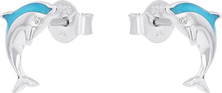 Immagine prodotto Prinzessin Lillifee Ohrschmuck für Mädchen, 925 Sterling Silber, Zirkonia synth. | Delphin (Argento 925)