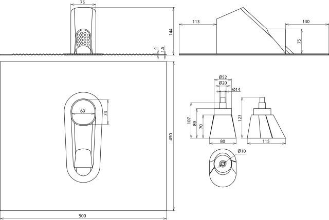 Actual product image Dehn 105245 Roof duct set black with aluminium roof zi