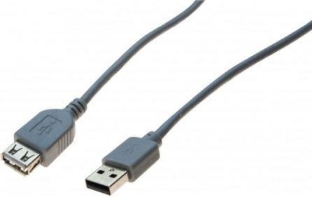 Image du produit Exertis Connect Câble d'extension USB 2.0, USB mâle A / USB fem. A, gris, 5,0 m Câble USB haute vitesse pour les (5 m, USB 2.0)