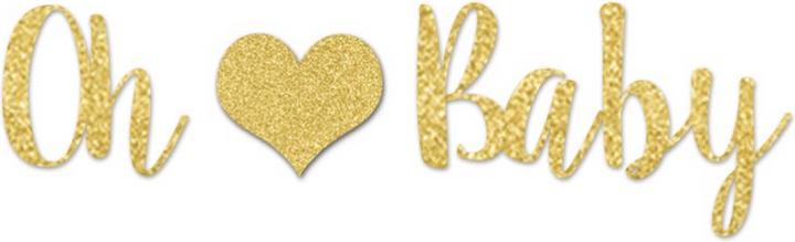 Produktbild Girlande 'Oh Baby' - Gold
