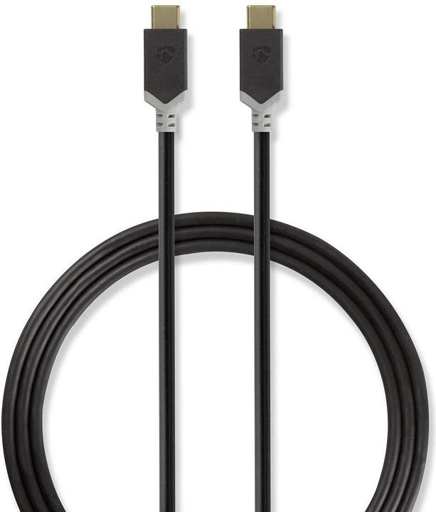Nedis USB-Kabel | USB 3.2 Gen 2 | USB-C™ Stecker | USB-C™ Stecker | 10 Gbps | Vergoldet | 1.00 m | r (1 m, USB 3.2 Gen 2, 100 W)