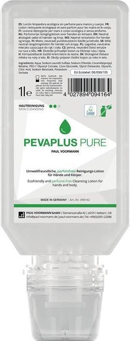 Immagine prodotto Pevacare Detergente per mani Pevaplus PURE 1 l bottiglia morbida non profumata PAUL VOORMANN (Sapone liquido, 1000 ml)