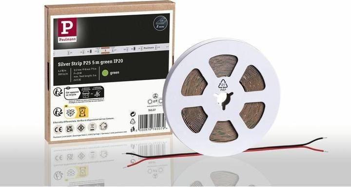Immagine prodotto Paulmann Pro Strip Argento P25 (Verde, 500 cm, Interno)
