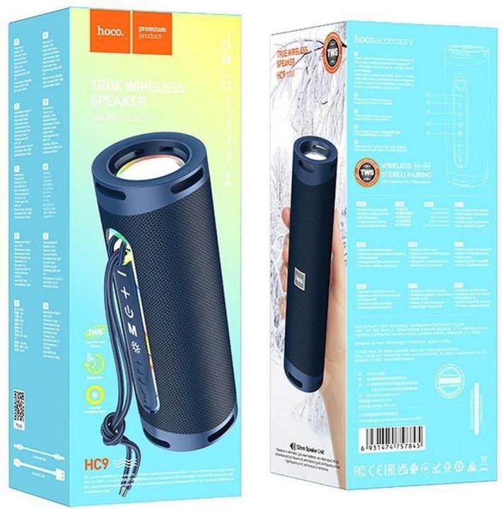 Produktbild Hoco - Wireless Speaker Dazzling pulse (HC9) - with Ambient Light, Bluetooth 5.1, 10W - Blue (5 h)