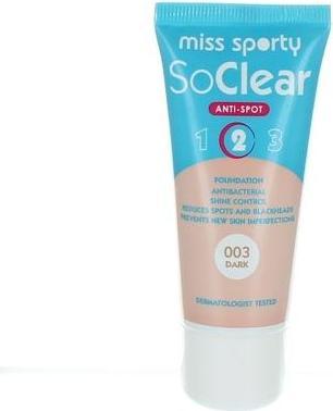 Produktbild Miss Sporty So Clear Anti-Spot 2 Imperfection Masking Foundation 003 Dark 30Ml (003 Dark)