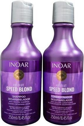 Produktbild Inoar Professional Absolut Speed Blond Shampoo & Conditioner 250ml 8.45oz (250 ml, Flüssiges Shampoo)