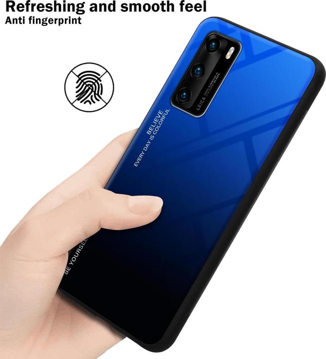 Image du produit Cadorabo Couverture en verre TPU 2 couleurs (Huawei P40)