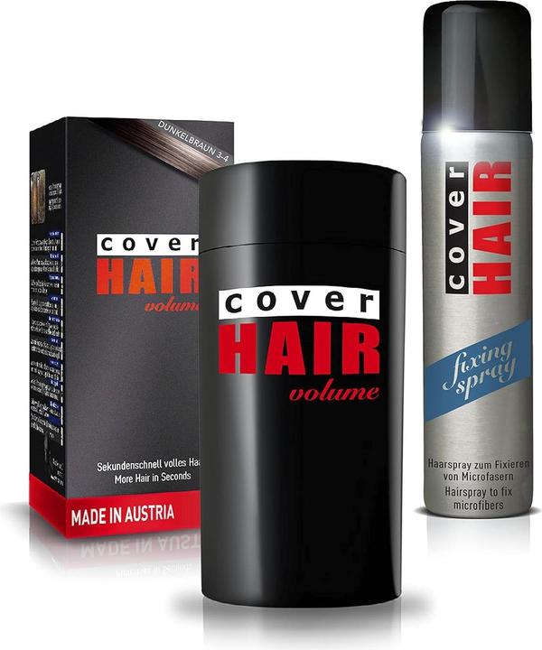Produktbild Cover hair Streuhaar Starter-Set mit Fixierspray (Dunkelbraun)