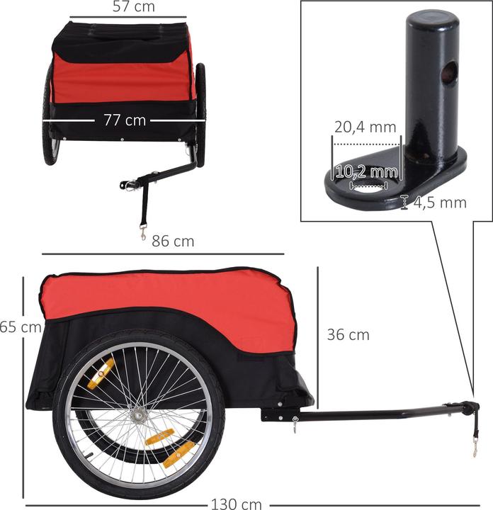 Produktbild Homcom Transportanhänger fürs Fahrrad
