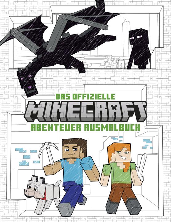 Actual product image The Official Minecraft Adventure Colouring Book