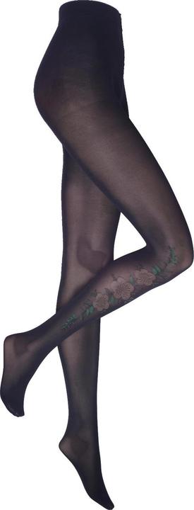 Levee Fashion Floral Strumpfhosen, Farbe 399 schwarz, Grösse 52-54 (60 DEN, 52 - 54)